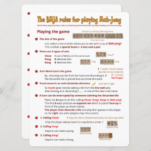 Large Print BMJA rules card – Playing the game (1)