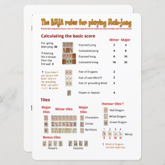 Large Print BMJA rules card – Scoring