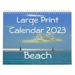 Large Print Calendar 2023 - Beach