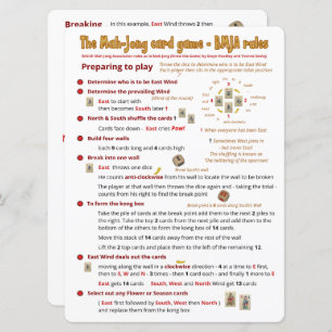 Large Print Card Game rules – Preparing to play