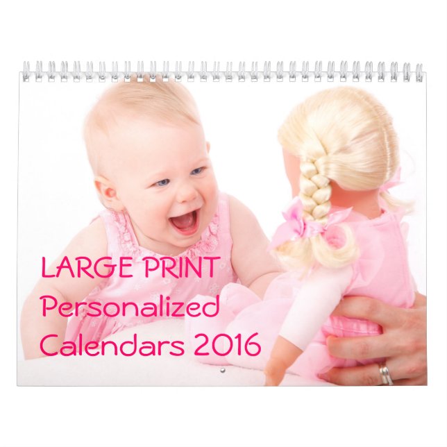 Large Print Personalised Calendars 2016 (Cover)