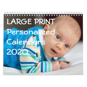 Large Print Personalised Calendars 2020