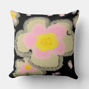 Large Print Spring Flowers Cushion