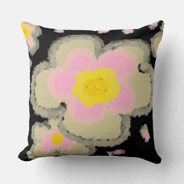 Large Print Spring Flowers Cushion (Front)