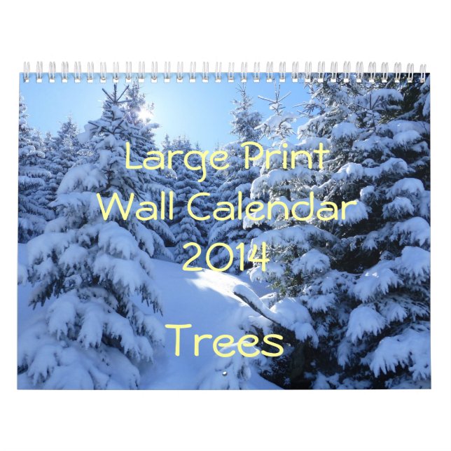Large Print Wall Calendar 2014 - Trees (Cover)
