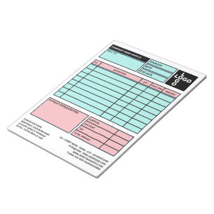 Large Pro-Logo Business Invoice Sales Receipt Notepad