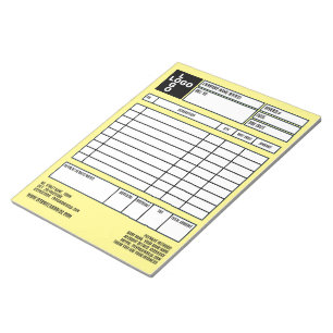 Large Pro-Logo Company Invoice/Quotation Notepad