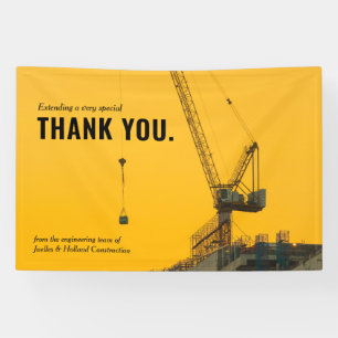 Large Project Construction   Minimal Thank You Banner