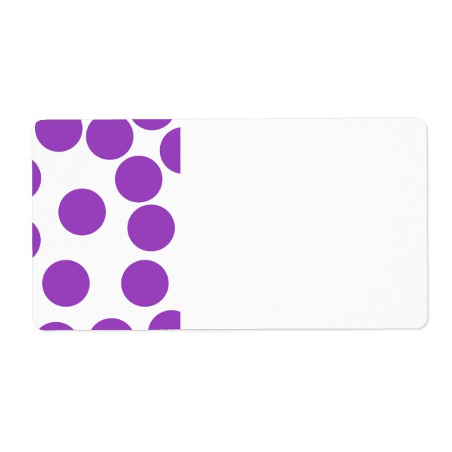 Large Purple Dots on White. (Front)
