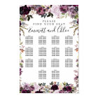 Large Purple Pink Floral 14-Table Seating Chart