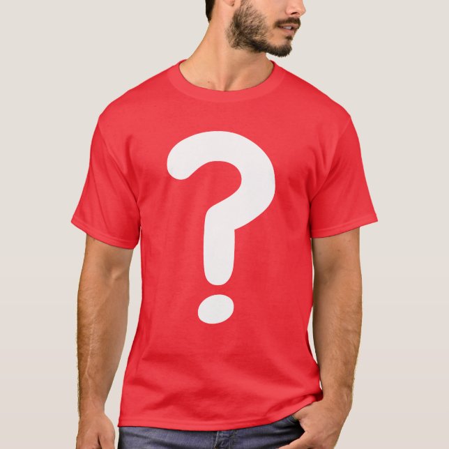 Large Question Mark Guess Who Game Costume Shirt (Front)