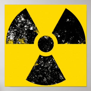 large radiation icon poster