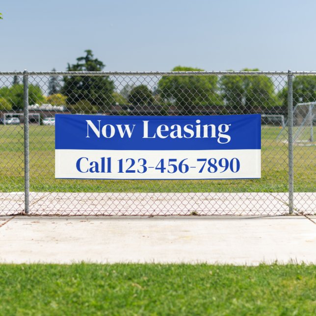 Large Real Estate Now Leasing Sign Banners (Insitu)
