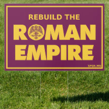 Large Rebuild The Roman Empire English Sign