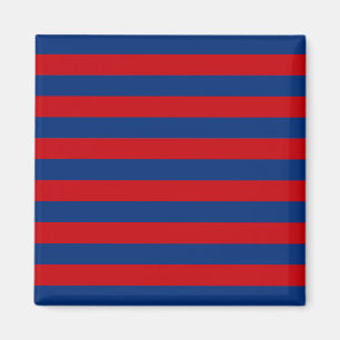 Large Red and Blue Horizontal Stripes Magnet