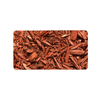 Large red cedar mulch pattern landscape contractor label