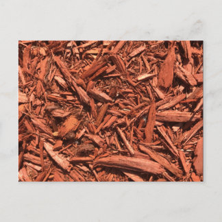 Large red cedar mulch pattern landscape contractor postcard