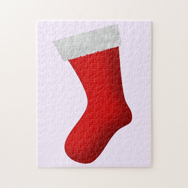 Large Red Christmas Stocking Jigsaw Puzzle (Vertical)