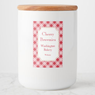 Large Red Gingham Labels 