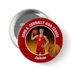 Large Red High School Basketball Player Photo