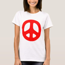 Large Red Peace Sign Top