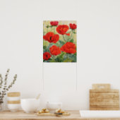 Large Red Poppies Poster (Kitchen)