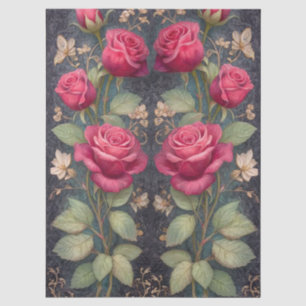 Large Red Roses for Crafts & Decoupage Artwork Tissue Paper