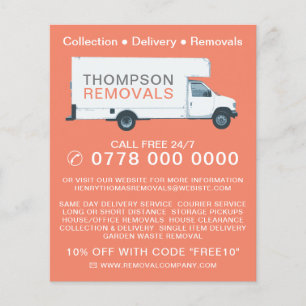 Large Removal Van, Removal Company Advertising Flyer