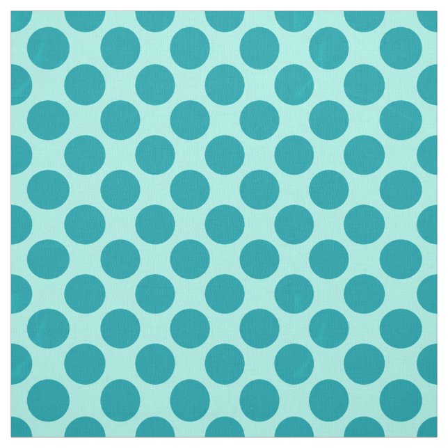Large retro dots - aqua and turquoise fabric (Swatch)