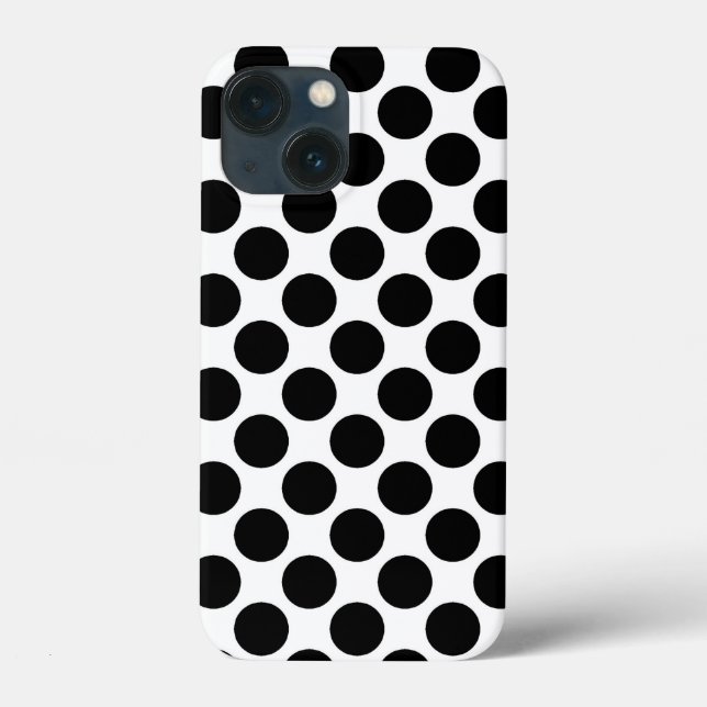 Large retro dots - black and white Case-Mate iPhone case (Back)