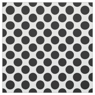Large retro dots - black and white fabric