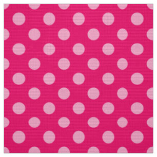 Large Retro Dots, Fuchsia and Pastel Pink Fabric