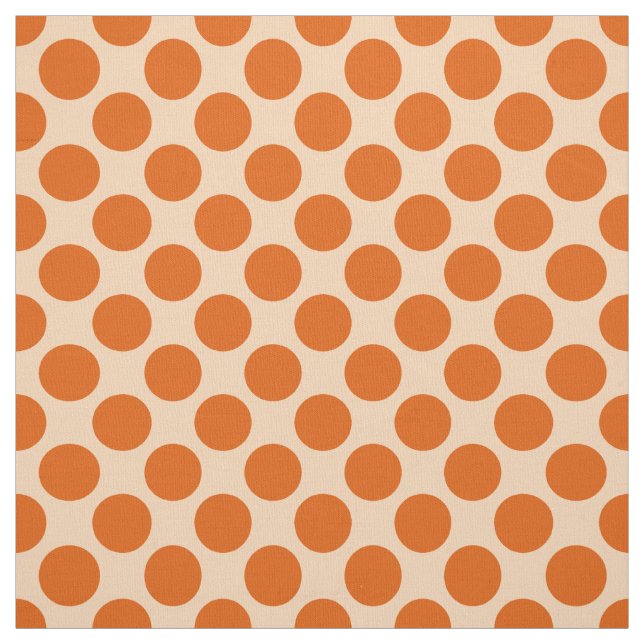 Large retro dots - mandarin and pale orange fabric (Swatch)