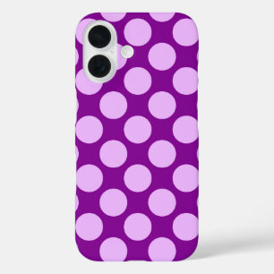 Large retro dots - orchid and purple iPhone 16 case