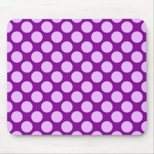 Large retro dots - orchid and purple mouse pad