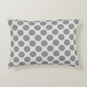 Large retro dots - shades of grey / grey decorative cushion