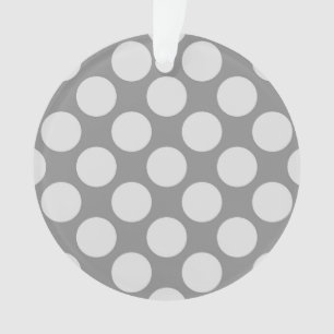 Large retro dots - shades of grey / grey ornament