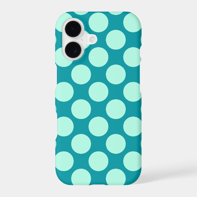 Large retro dots - turquoise and aqua (Back)