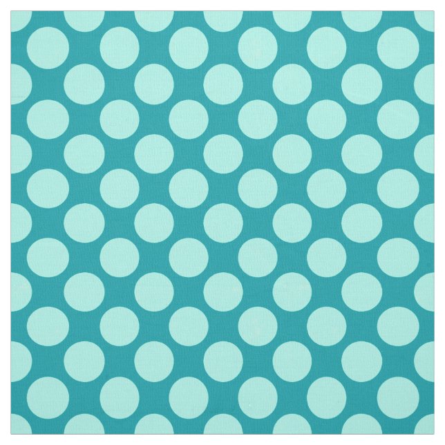 Large retro dots - turquoise and aqua fabric (Swatch)