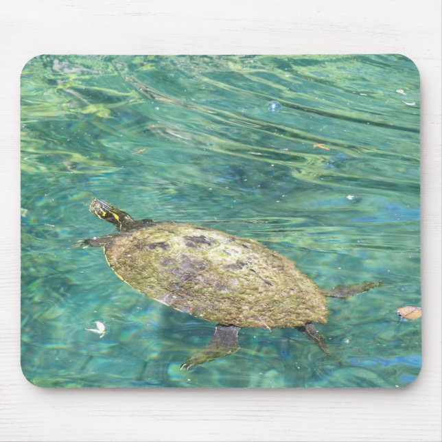 large river turtle swimming mouse pad (Front)