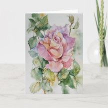 Large Rose In Watercolors
