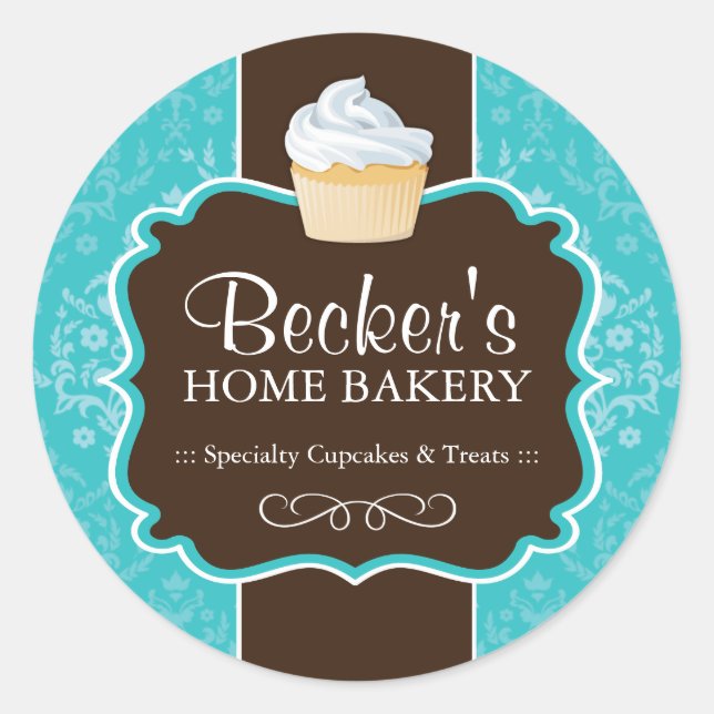 Large Round Bakery Packaging Stickers (Front)