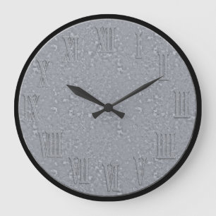 Large Round Galvanised Look Wall Clock