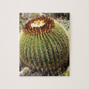 Large Round Prickly Cactus Jigsaw Puzzle