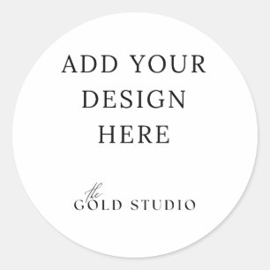 Large Round Sticker Blank Template