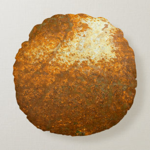 large Rust backgroundabstract, ancient, antique, b Round Cushion