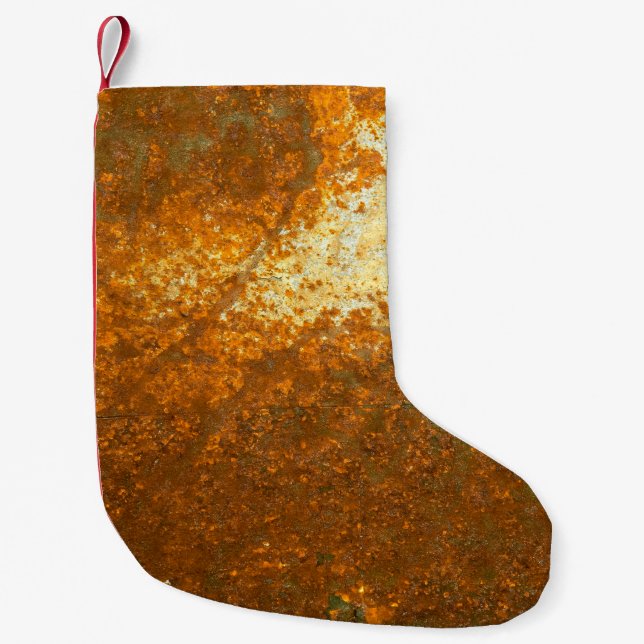 large Rust backgroundabstract, ancient, antique, b Small Christmas Stocking (Front)