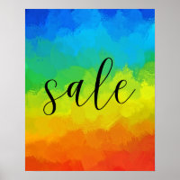 Large Sale Sign, Colourful Retail Store Sale