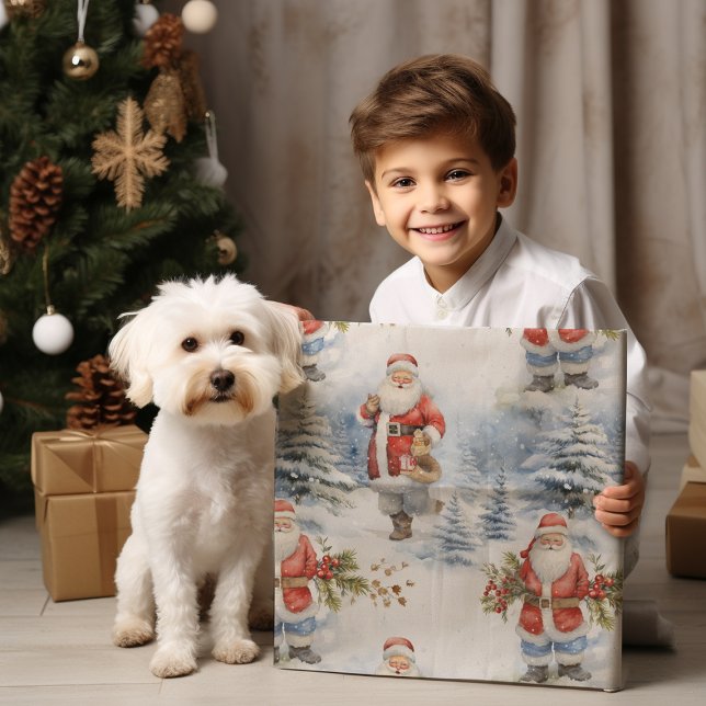 Large Santa Snow Wrapping Paper (Creator Uploaded)