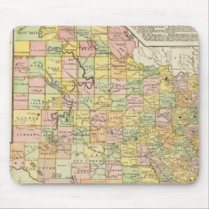 Large Scale County and Railroad Map Of Texas Mouse Pad